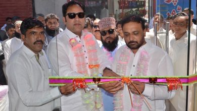 Rashid opens electronic store at Doberan kallan bazaar