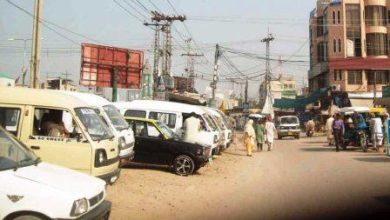 Inner Gujar Khan bazaar area turned in to Parking