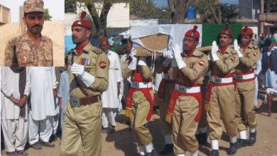 Shaheed Ch Akhtar given full military honour in Sahot Kalyal