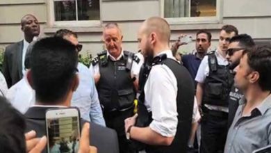 Protests at Nawaz Sharif’s Avenfield flats in London Protests at Nawaz Sharif’s Avenfield flats in London