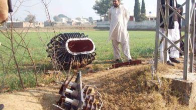 Electricity transformer burns out in Sir sooba shah bazaar