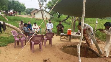 Ch M Fayyaz donates water well for nomads in Goleen