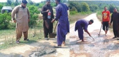 Chakswari; Arnoha villagers left with no alternative but to repair road themselves