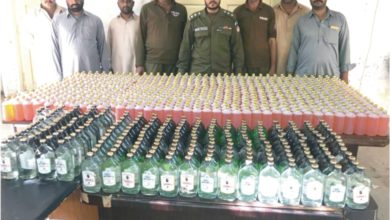 Car loaded with alcohol seized by police in Chak Bale Khan