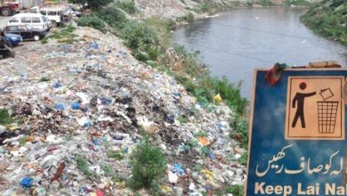 Rawalpindi; Rubbish being dumped on Muree road