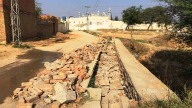 Gujar Khan; Public safety wall near collapses on Narali to Faryal link road