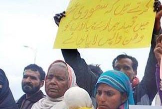 Rawalpindi; Families of Pakistani national prisoned in Saudi Arabia protest at Press club Islamabad Rawalpindi; Families of Pakistani national prisoned in Saudi Arabia protest at Press club Islamabad