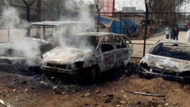 Rawalpindi; eleven vehicles burnt in car park of Rawat police station blamed on staff negligence
