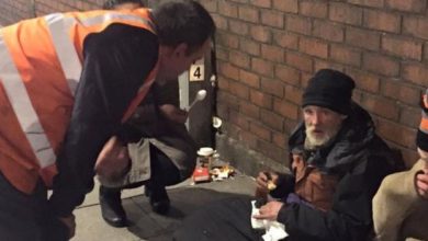 London; Homeless given food and clothing by Al Mustafa trust
