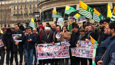 Paris; Pakistani and Kashmiri community protest against Indian army brutality against civilians in Occupied Kashmir Paris; Pakistani and Kashmiri community protest against Indian army brutality against civilians in Occupied Kashmir
