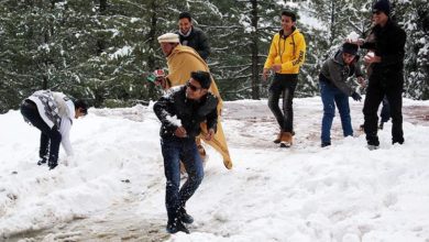 Muree; First snowfall of the season in Pothwar region