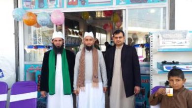 Kallar Syedan; Sufi Zafran Minhas opens electronic shop at Sir sooba shah bazaar