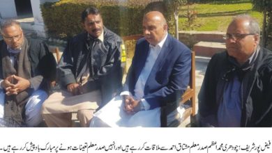 Chakswari; Ch M Azam “Mundri” visits high school in Dhangri Bala, Faiz pur shareef