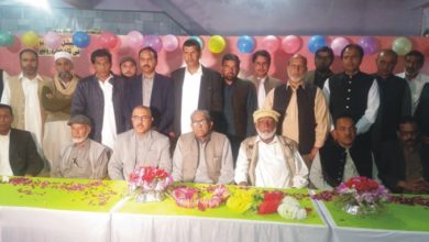 Gujar Khan; Ex student Qazian high school, Ibrar Hussain Kiyani of France holds reception for teachers at the school