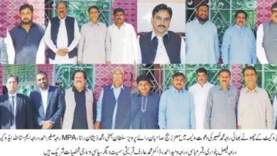 Kahuta; Wallima ceremony of Raja M Naseer held at Shaadi hall in village Nathot