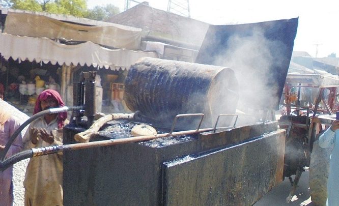 Kahuta; Repairing work on Kahuta Mator road starts with 90 lakh Rps grant