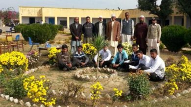 Dadyal, AJK; Farewell party held for Master Qari Mohammad Rafiq Ch at boys high school, Khadam Abbad