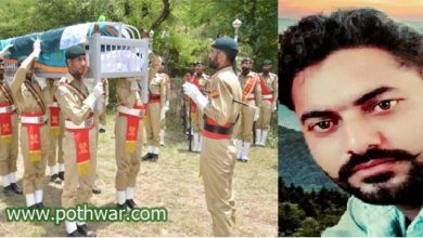 Gujar Khan; Mohammad Shabaz Shaheed killed by terrorist in Quetta