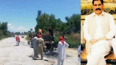 Kahuta; Repair work starts on Kahuta Chauk pindori road