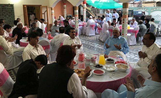 Choa Khalsa; Iftari reception held at the residence of Haji M Khurshid of Slough and brothers in Dhok Baba Baland (See video report)