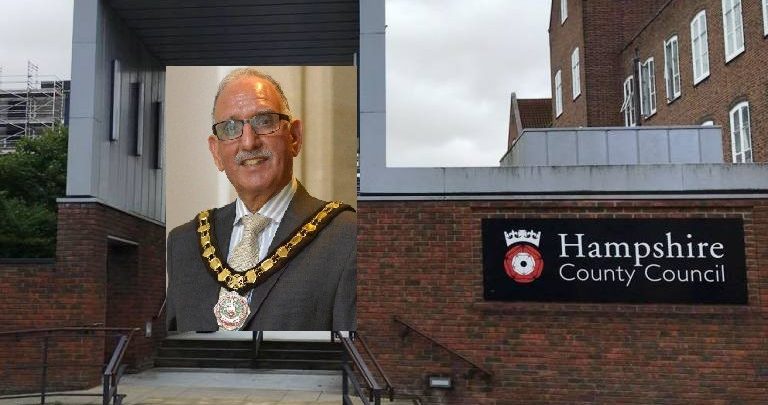 London; Councillor M Salim Ch elected first ever British Pakistani as Chairman Hampshire county council