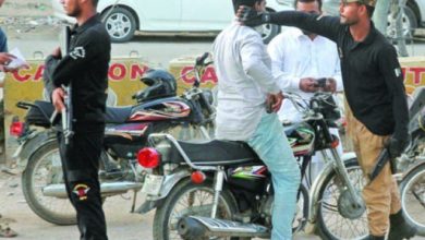 Rawalpindi; Ban imposed on two people riding on motorbike from 7pm to 7am
