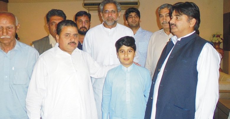 Kahuta; Ex PM Shahid Khaqan Abbassi meets with Sajjad Satti