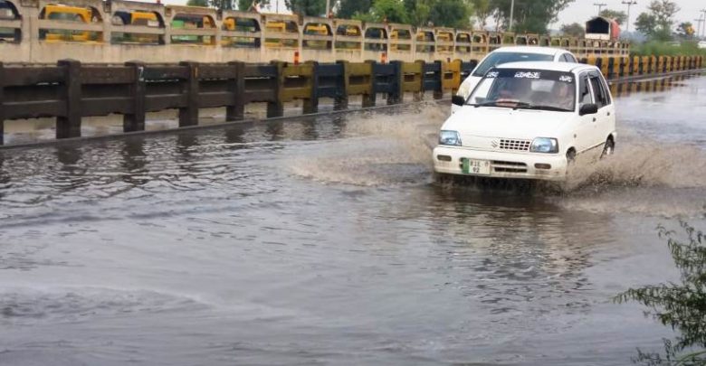Gujar Khan; Bhai Khan bridge turns in to pond after rainfall as motorist suffer