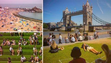 London; heatwave predicted to bring temperatures above record 35C in July