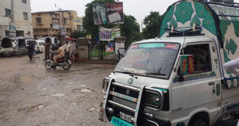 Dadyal, AJK; Maqbool Butt Shaheed chauk built for public left in mess by transporters