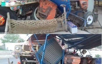 Jatli, Gujar Khan; Out of contril truck smashes in to hotel at Jatli adda