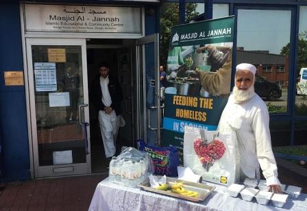 London; Masjid Al Jannah provides free food for homeless in Slough