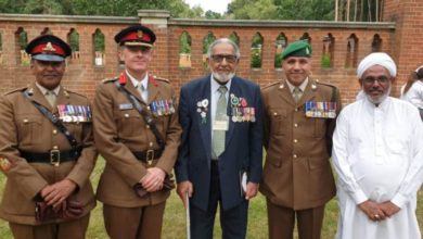 London; Sain Naeem Ahmed attends Commemoration held for Muslim soldiers at Muslim Military memorial peace garden in Woking
