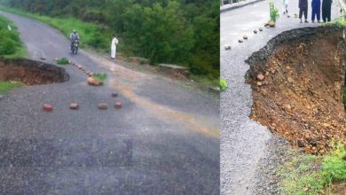 Kahuta; Public safety fear as main road in village Moawara destroyed due to land slide + Rest of the day news from Tehsil Kahuta