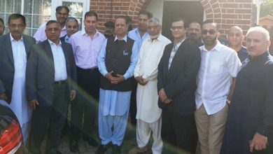 London; Reception held for Sardar Atiq Ahmed Khan at the residence of Haji Raja Arshad Khan in Slough