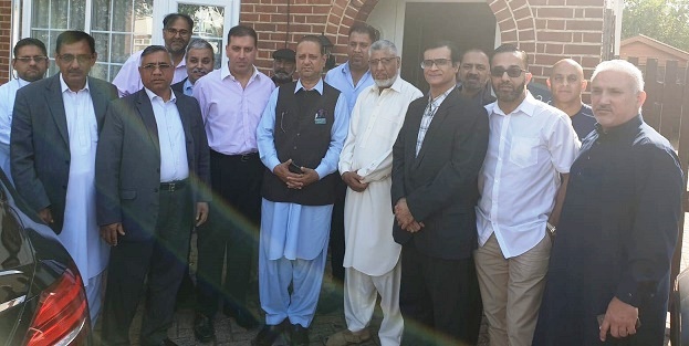 London; Reception held for Sardar Atiq Ahmed Khan at the residence of Haji Raja Arshad Khan in Slough