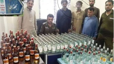 Gujar Khan; Three men arrested in village Bhadana with 300 bottles of alcohol