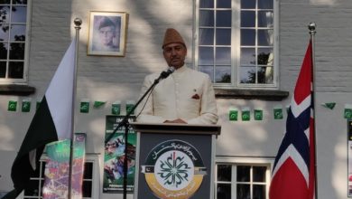 Norway; Low key Pakistan independence celebrations held at Oslo embassy in solidarity with Kashmiri