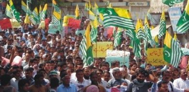 Thousands come out in Chakswari for freedom march in solidarity with Kashmiri in occupied Kashmir