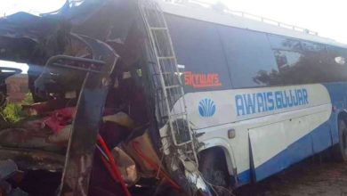 Kallar Syedan; Two killed in a fatal accident between bus and a car