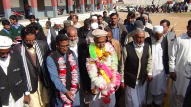 Kallar Syedan; Farewell reception held for head master Raja Mohammad Bashir at government boys high school, Nala Musalmana (See video report)