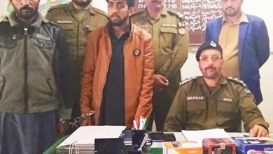 Kallar Syedan; Two arrested in possession of stolen goods from burglary at a mobile shop in Chauk Pindori
