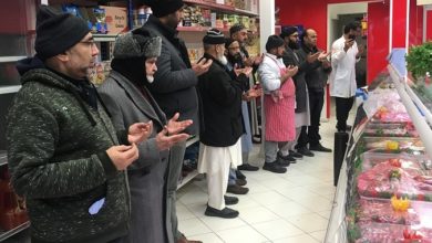 London; Malik Shahbaz Ali open grocery store in Slough