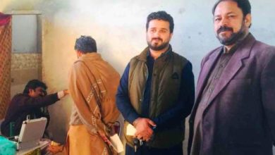 Kotli sattian; Raja Shaukat Ali and Kashif Satti organise free homeopathic eye camp at Bathal bazaar