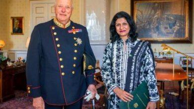 Norway: Sadia Altaf Qazi appointed new Pakistani ambassador in Norway, presented diplomatic credentials to the King of Norway.