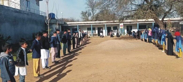 Chakswari, AJK; Kashmir solidarity Day was celebrated at Salar Public Middle School Faizpur Sharif