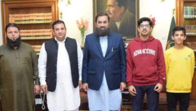 France / Kallar Syedan: Senior Vice President of PML-N France Sheikh Waseem Akram met with Punjab Governor