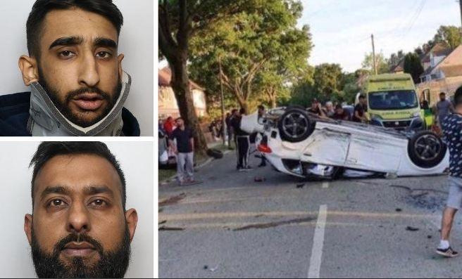 London: Usmaan Zahoor and Waqas Iqbal jailed after Audi flipped on to its roof in horror death crash in Bradford