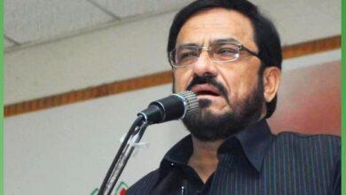 Kallar Syedan: Former Member of National Assembly Shakeel Awan talking to the media in Kanoha