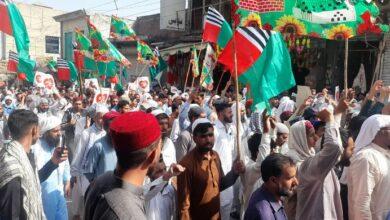 Kallar Syedan: A rally was taken out from Shah Bagh to Kallar Syedan on Sunday to show solidarity with the armed forces